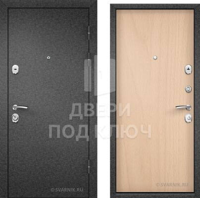 Стальная входная черная дверь 2 мм эконом ДПК-13395