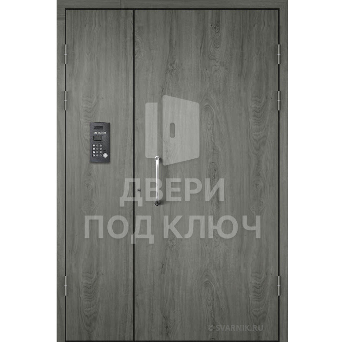 Подъездная дверь с порошковым окрасом и домофоном ДПК-13841